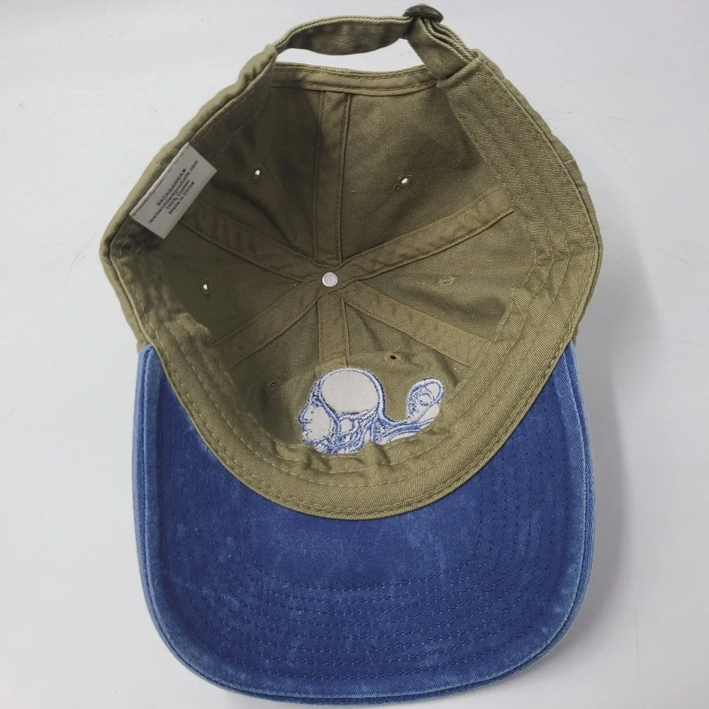 Sacagawea Hat Strapback (Fits Small)‎ Beige Blue Adjustable Lewis & Clark Casual
